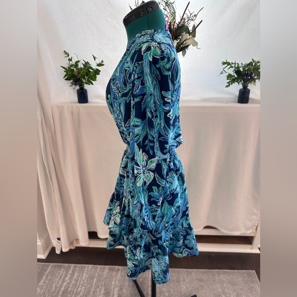 LILLY PULITZER NWOT CRISTIANA DRESS IN TAKE IT OR LEAF IT - Picture 8 of 11